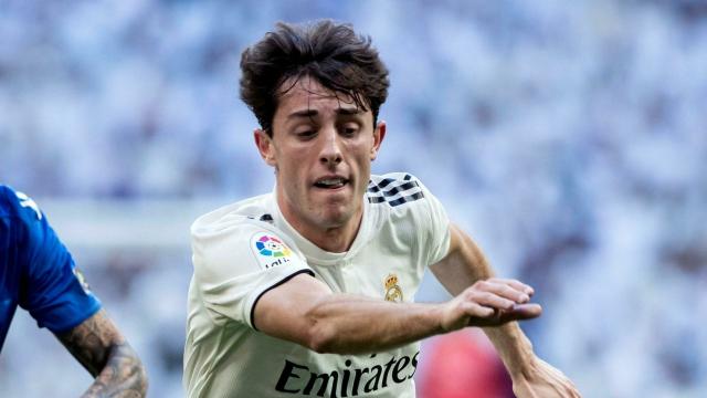 Odriozola en el partido ante el Melilla
