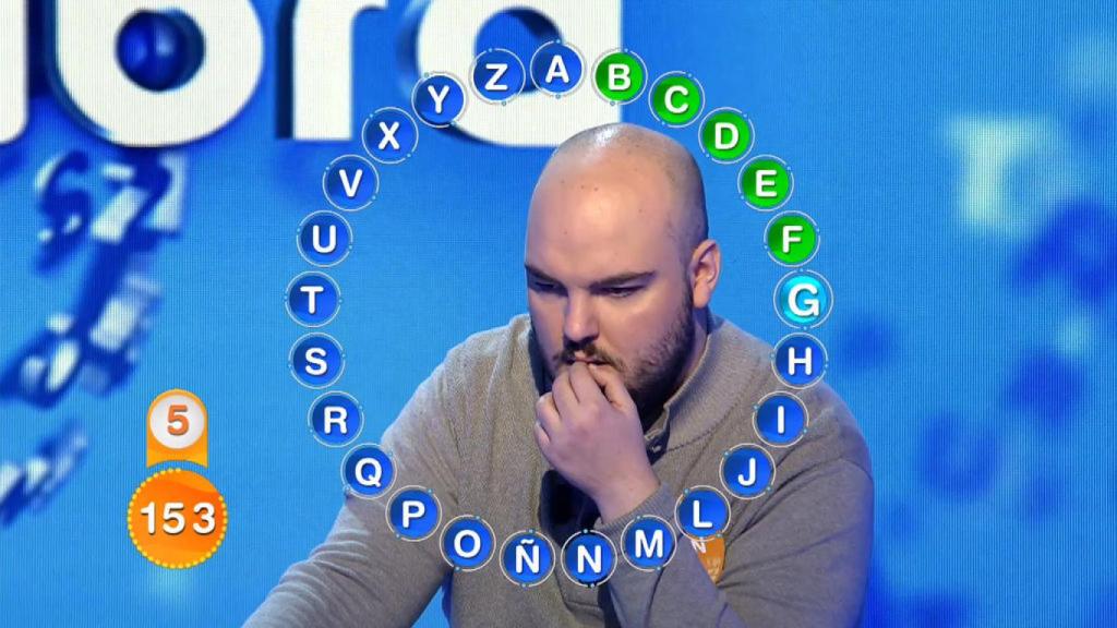 Fran en ‘Pasapalabra’ en 2018