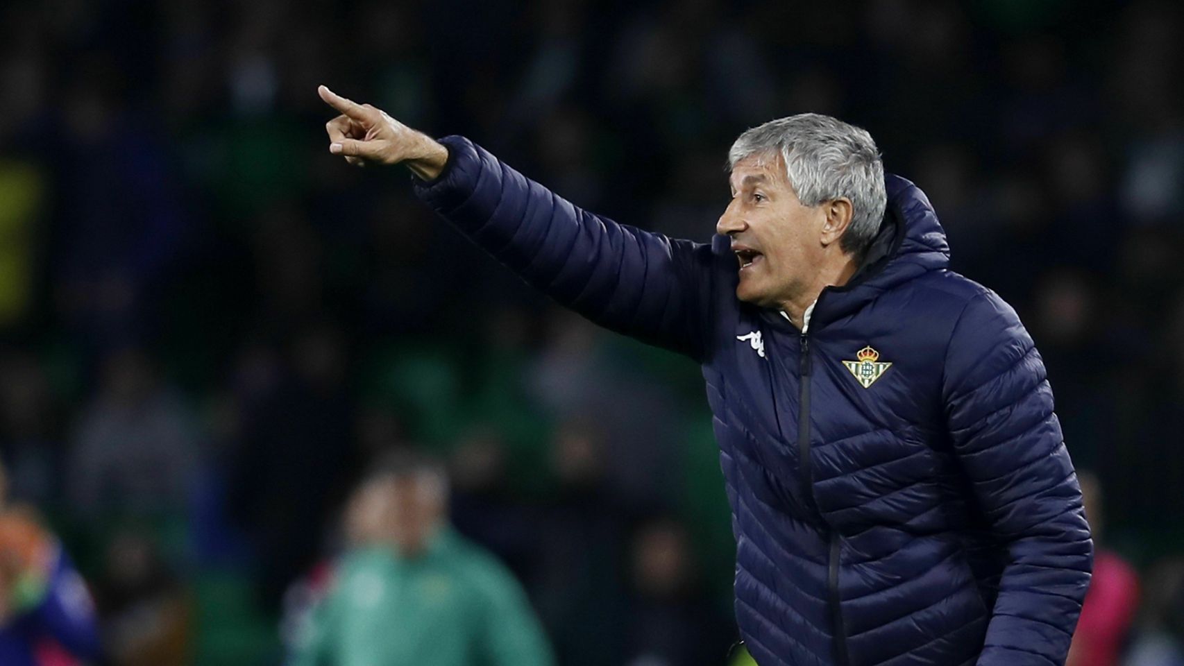 Setién en el partido ante el Rayo