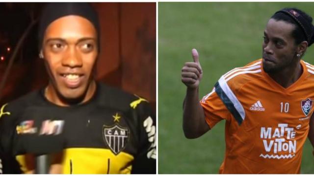 El doble de Ronaldinho causa furor en Brasil.