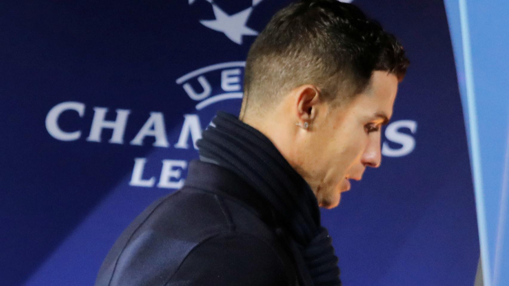 Cristiano Ronaldo, durante la previa de un partido con la Juventus