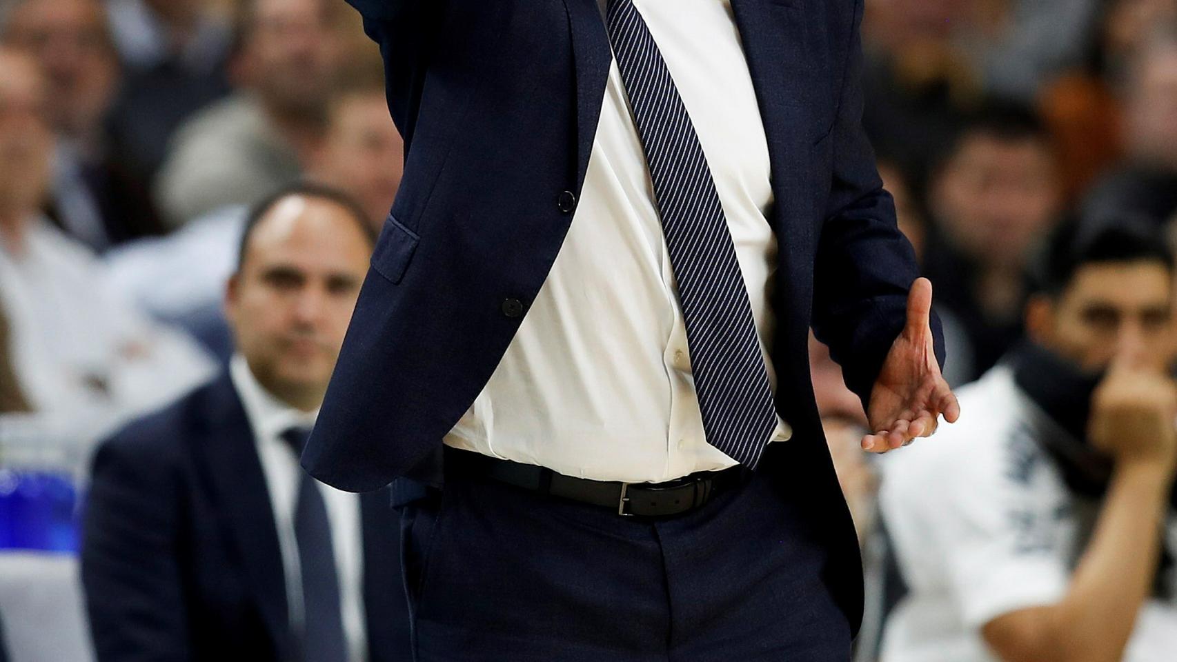 Pablo Laso durante un partido