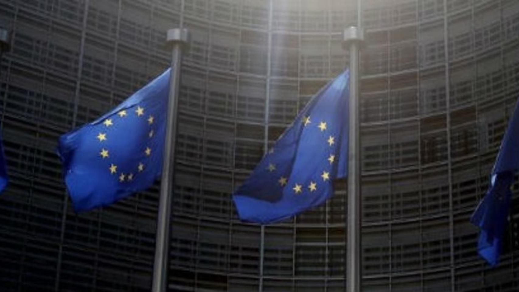 Banderas en Bruselas.