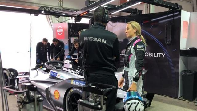 Carmen Jordá, en los test de Formula E