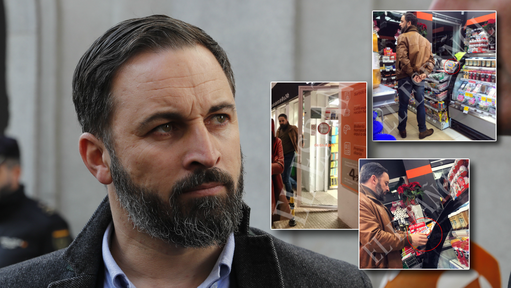 Santigo Abascal comprando en el Carrefour Express