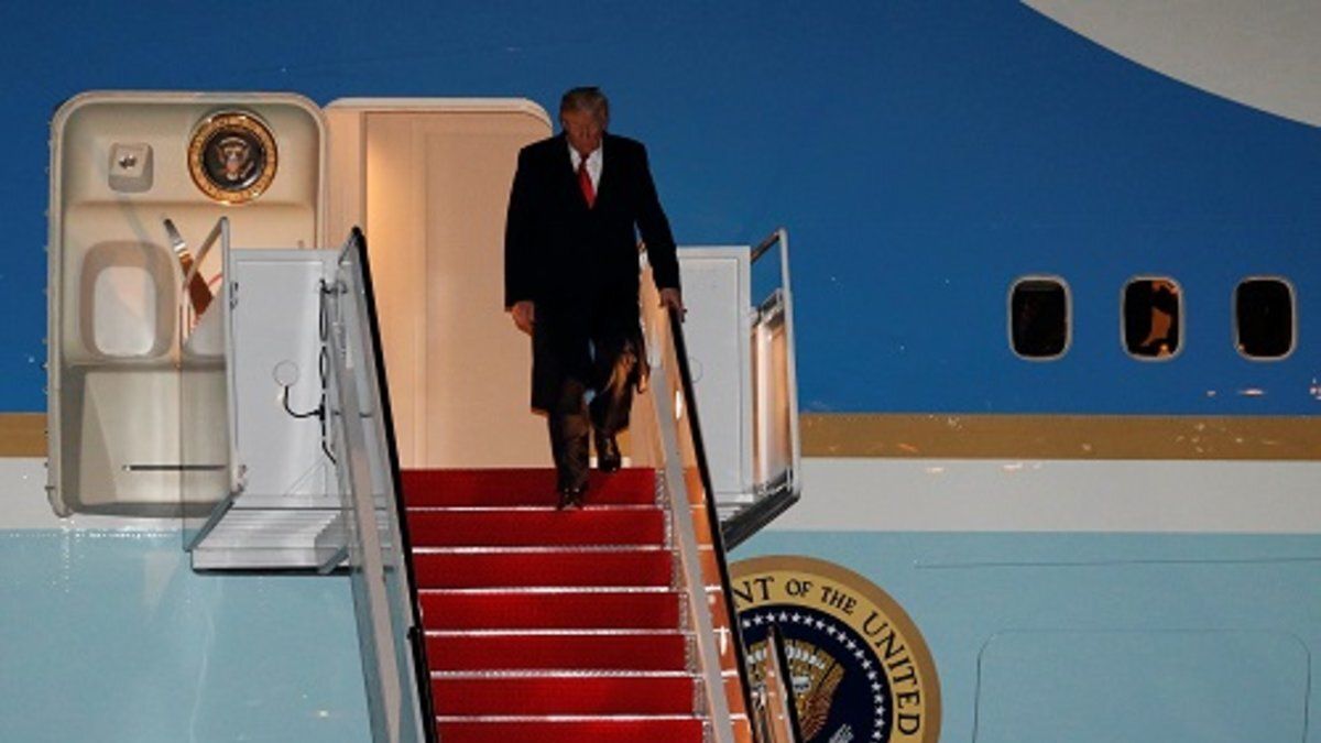 Trump+en+avion