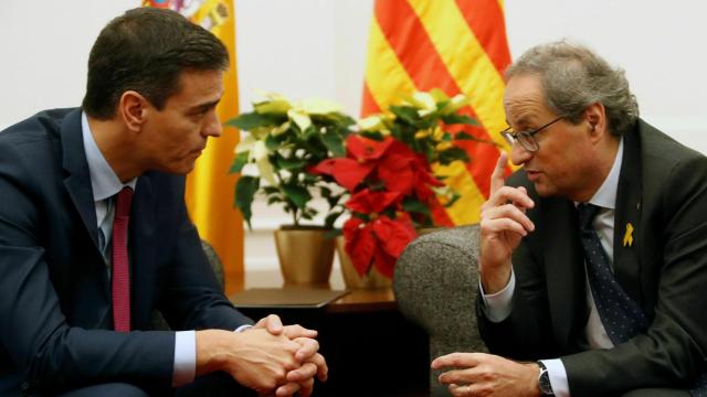 Sánchez y Torra durante uno de sus encuentros.