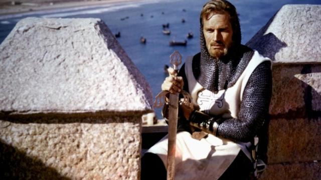 El actor Charlton Heston dando vida al Cid Campeador.