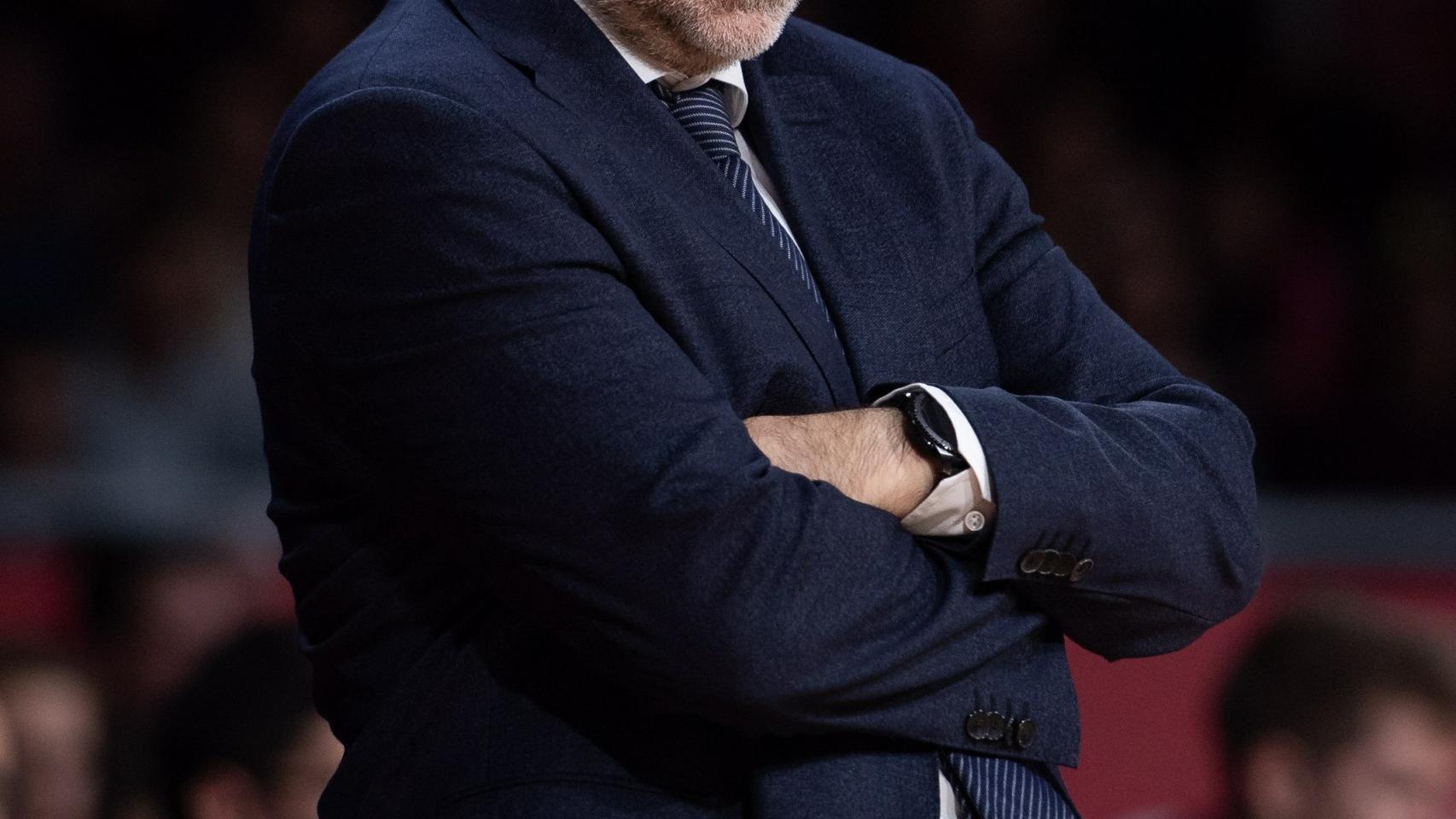 Pablo Laso, durante un partido del Real Madrid