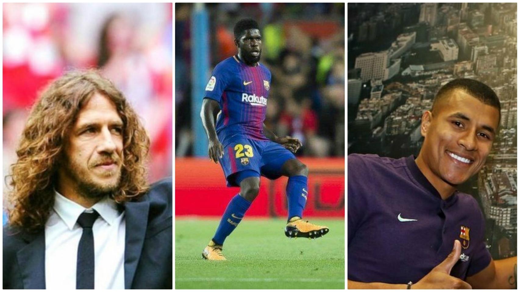 Carles Puyol, Samuel Umtiti y Jeison Murillo