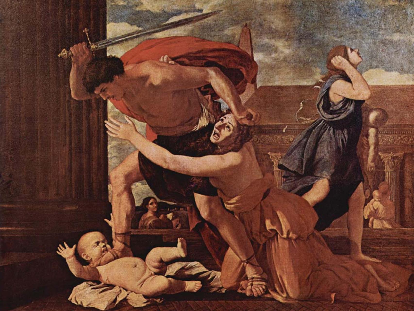 La masacre de los inocentes de Poussin.