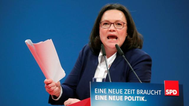 Andrea Nahles, líder del SPD