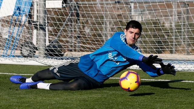 Courtois en la vuelta a los entrenamientos. Foto: realmadrid.com