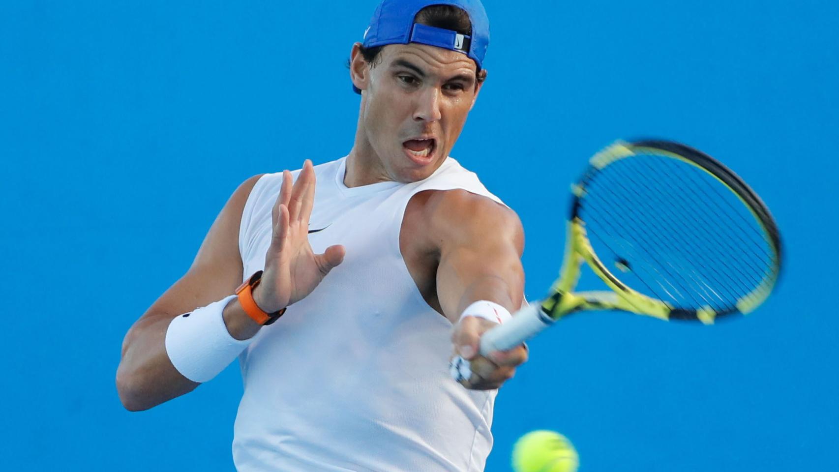 Nadal entrena en Brisbane