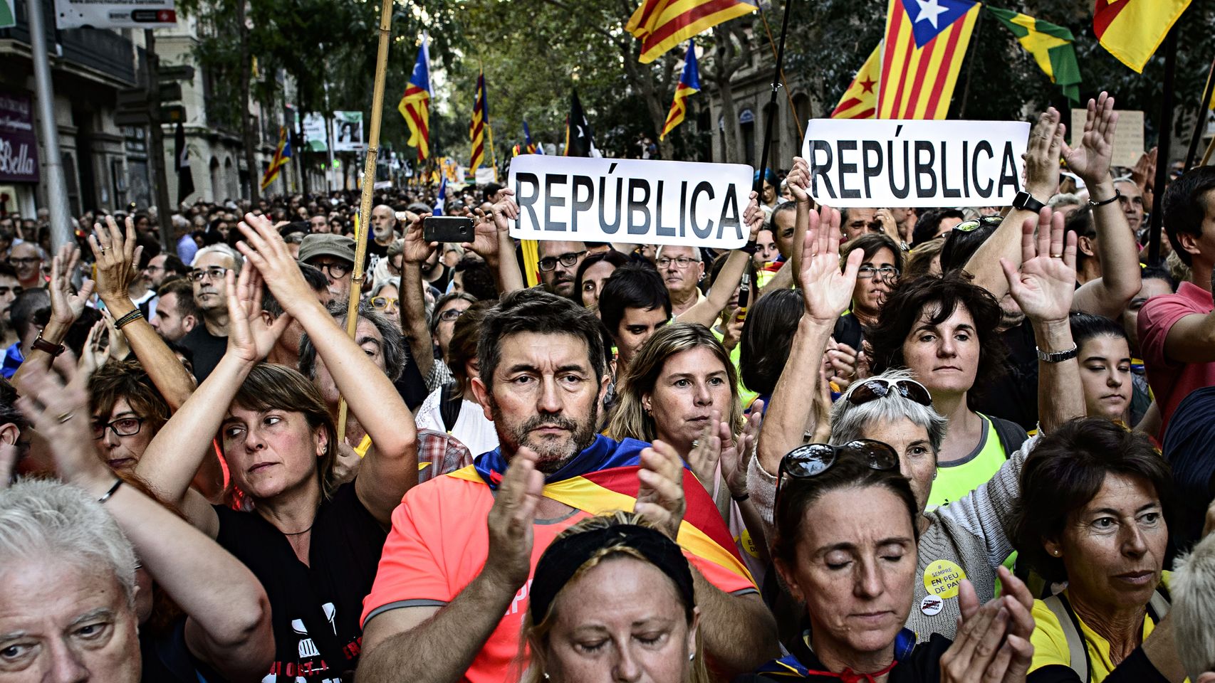 Manifestación independentista.