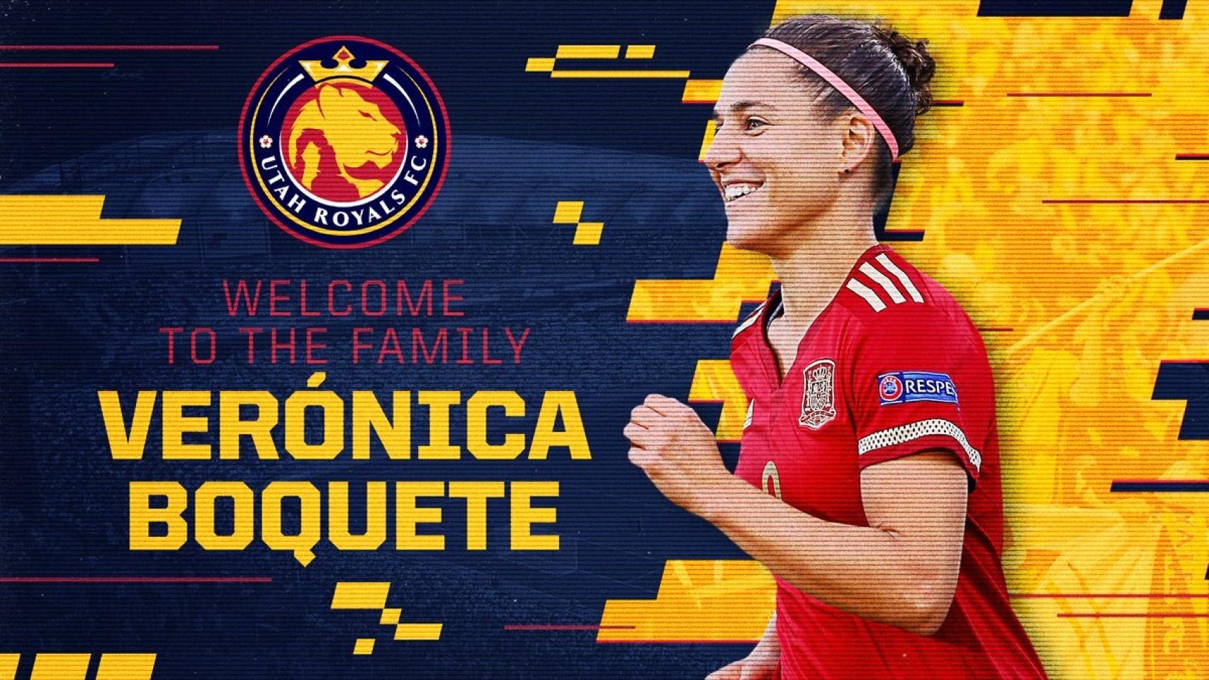 Vero Boquete, nueva jugadora del Utah Royals FC. Foto: Twitter (@UtahRoyalsFC)