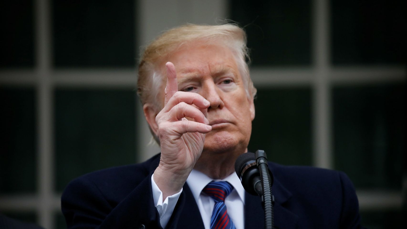 Trump, en una rueda de prensa, tras reunirse con miembros del Congreso en la Casa Blanca.
