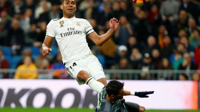 Casemiro, en un partido del Real Madrid