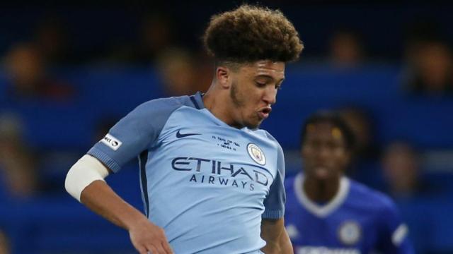 Jadon Sancho en el Manchester City