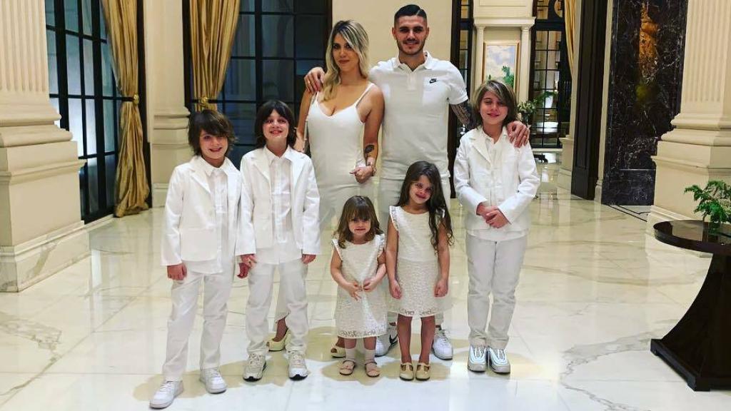 Wanda Nara, Mauro Icardi y los hijos de ambos