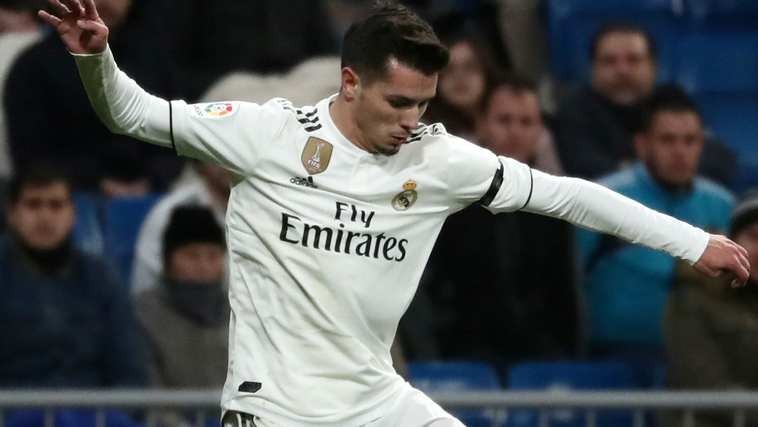 Brahim Díaz, en un partido del Real Madrid