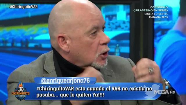 Alfredo Duro durante El Chiringuito. Foto: Twitter (@elchiringuitotv)