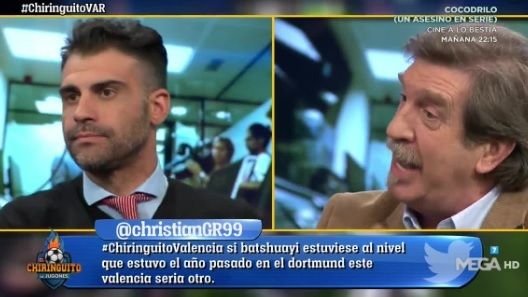 Iñaki Cano en El Chiringuito. Foto Twitter: (@elchiringuitotv)