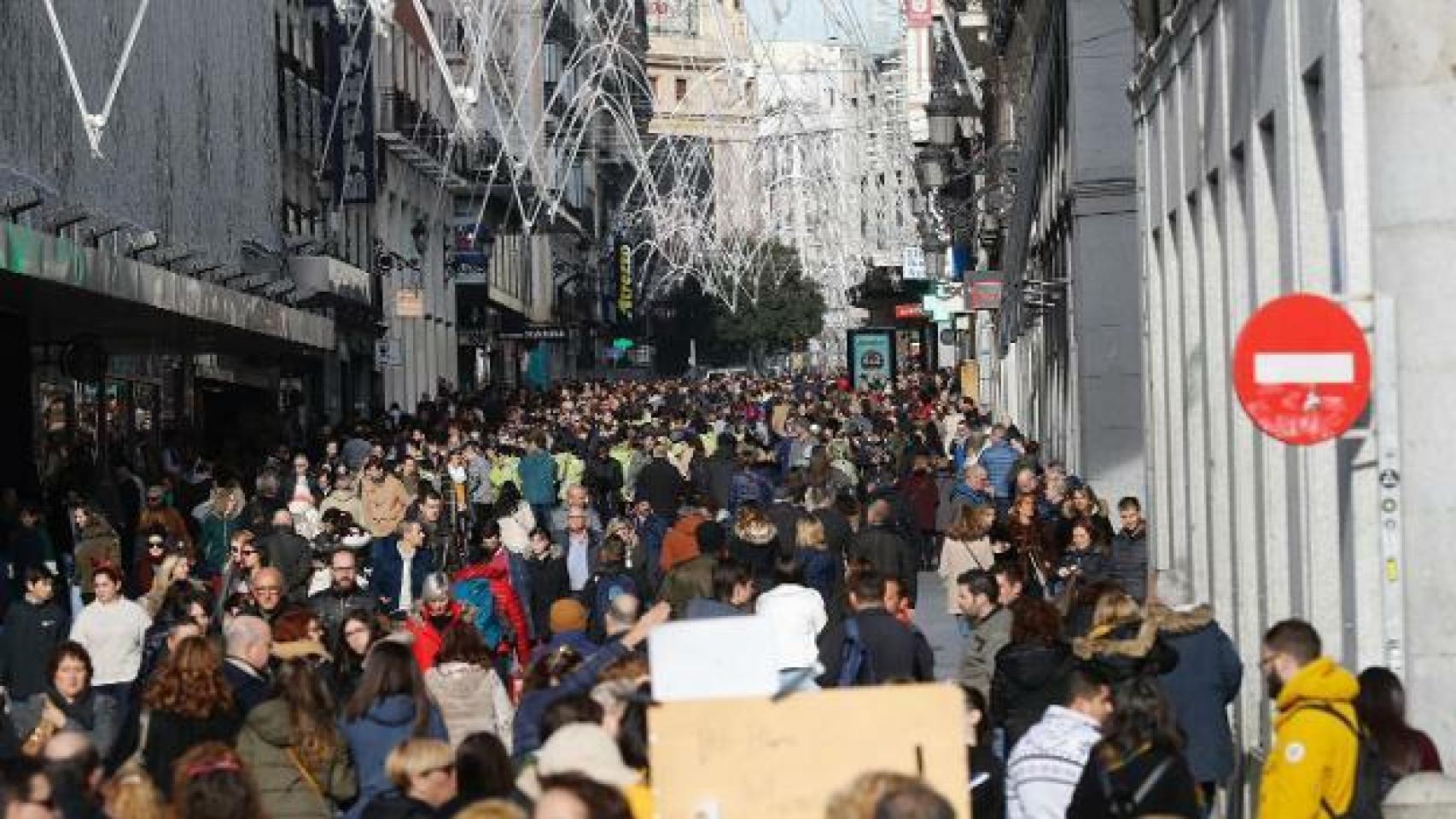 Compras navideñas en Madrid, en una imagen de archivo.