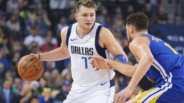 Luka Doncic, en el partido ante los Warriors