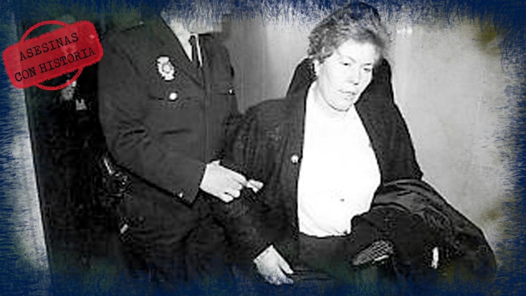 Isabel Padilla en una imagen de su detención tras haber matado a su marido y sus dos hijos
