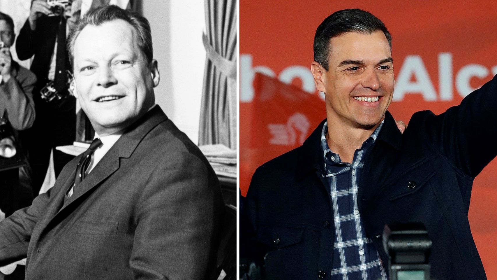 Willy Brandt y Pedro Sánchez.