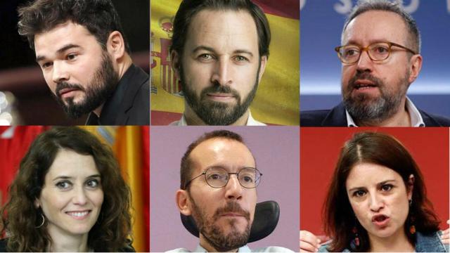 Rufián, Abascal, Girauta, Díaz Ayuso, Echenique y Lastra.