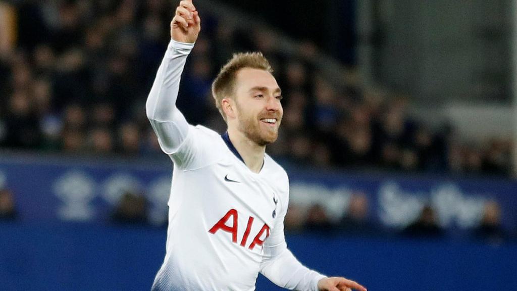 Christian Eriksen, en un partido del Tottenham