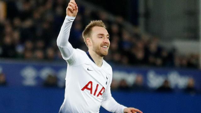 Christian Eriksen, en un partido del Tottenham