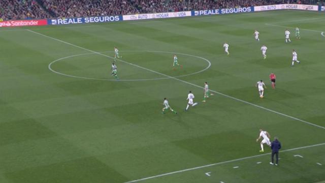 Posición legal de Karim Benzema en el gol del Real Madrid