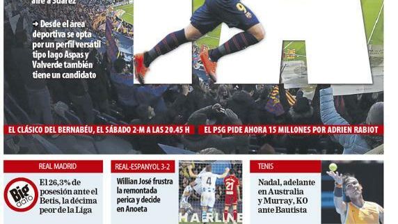 Portada de Mundo Deportivo (15/01/2019)