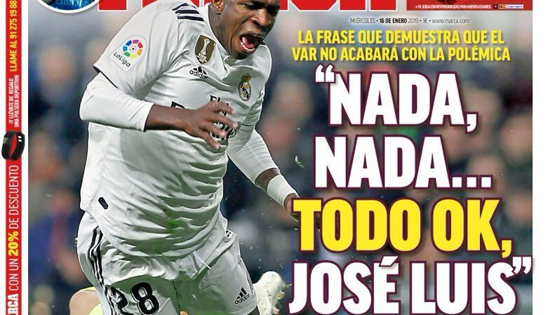 La portada del diario MARCA (16/01/2019)