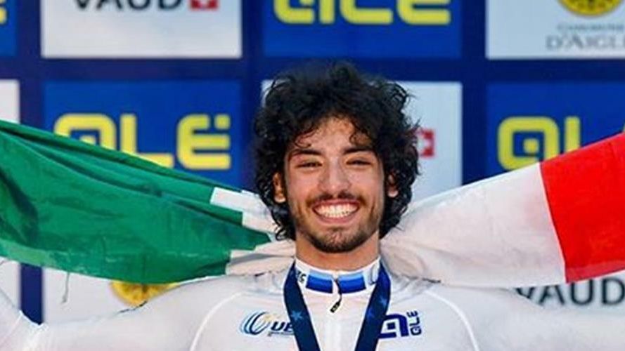 Samuele Manfredi. Foto: Twitter (@Federciclismo)