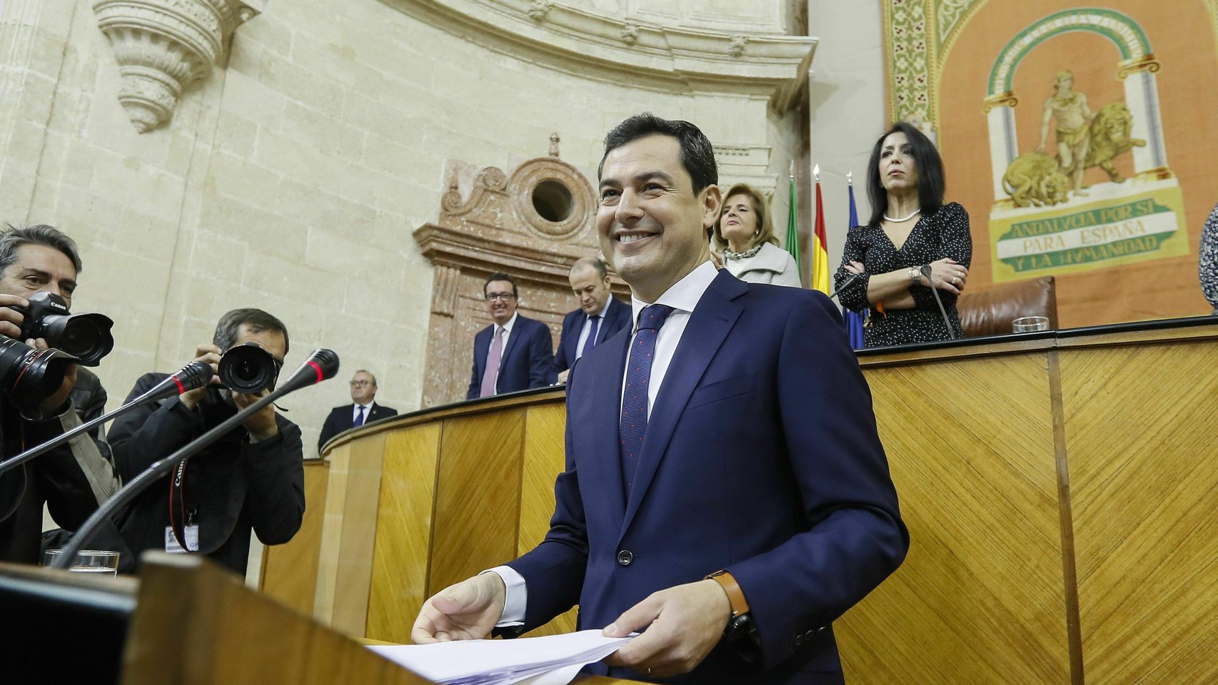 Moreno Bonilla en su discurso de investidura.