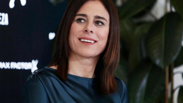 Edurne Pasaban en su último acto público en Madrid.