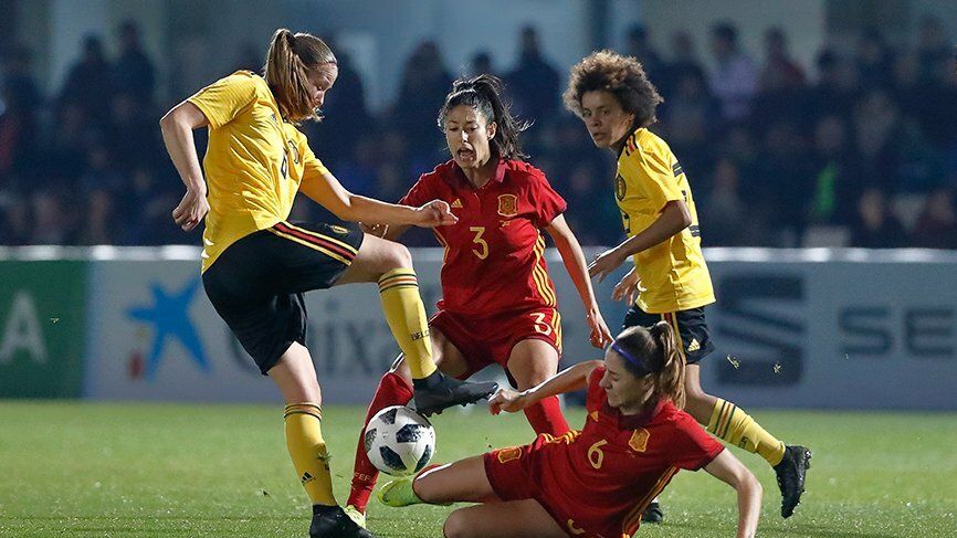 La selección femenina se estanca frente a Bélgica y no pasa del empate. Twitter: (@SeFutbolFem)