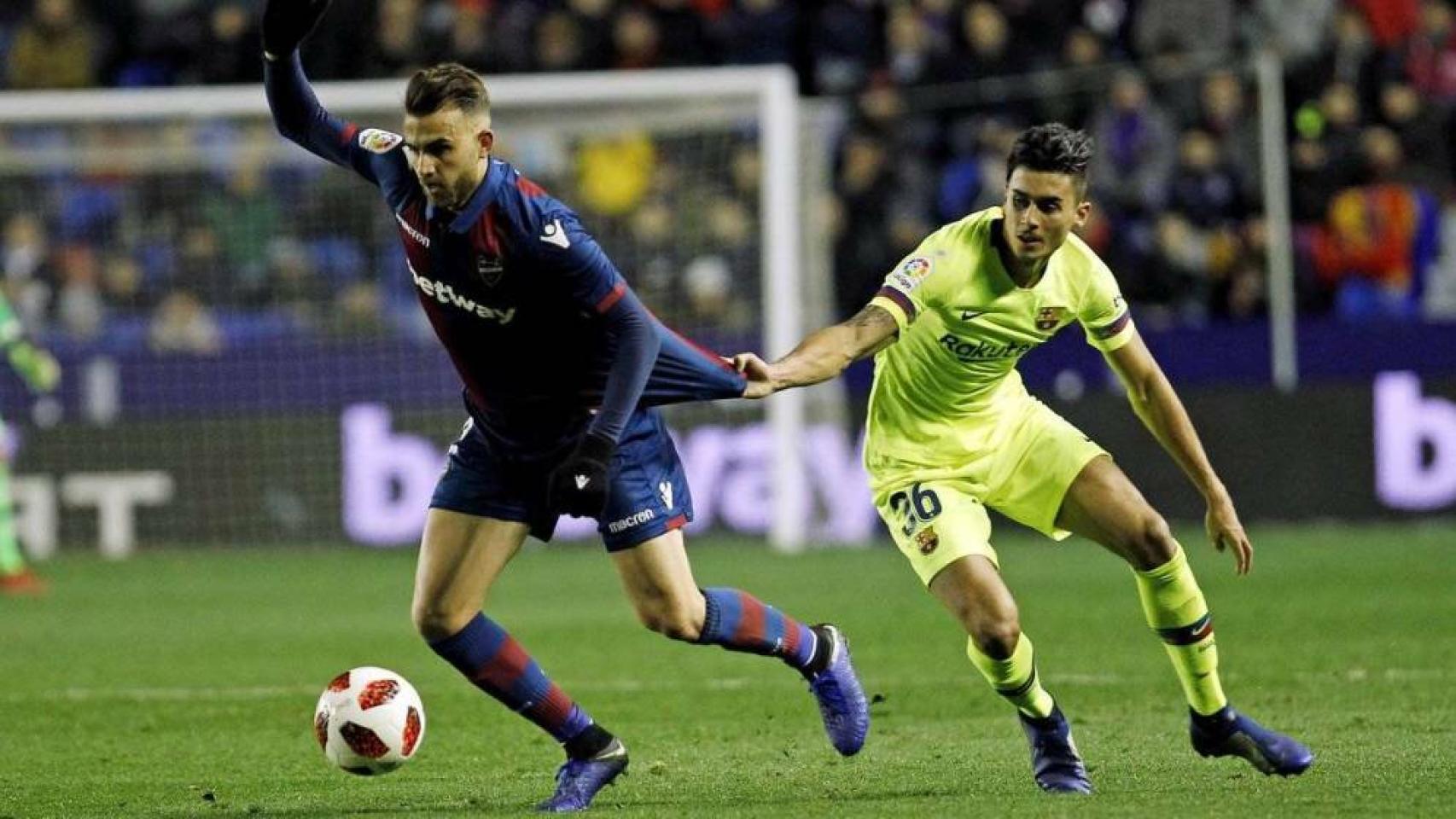 Chumi, durante el partido de ida contra el Levante