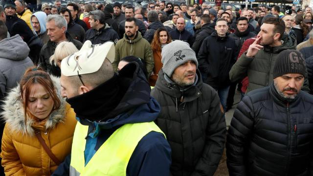 Asamblea de Taxistas en Barcelona.
