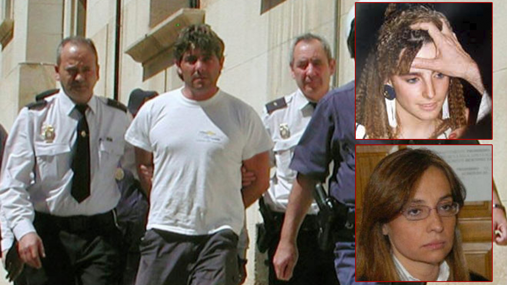 José Javier, asesino de Patricia, su mujer (arriba a la derecha); y de Rebeca, su abogada (abajo a la derecha).