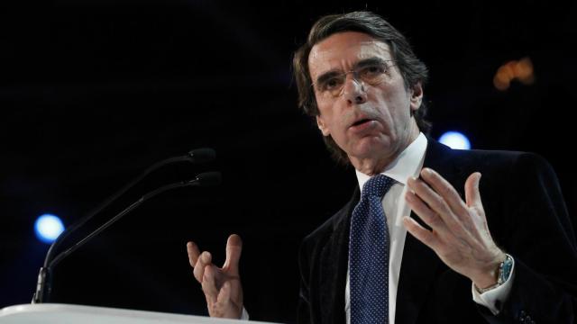 - El expresidente del Gobierno, José María Aznar, durante su intervención en la segunda jornada de la Convención Nacional del Partido Popular.