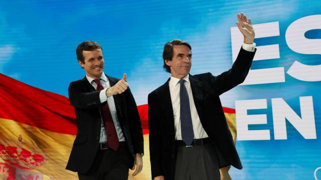Pablo Casado y José María Aznar.
