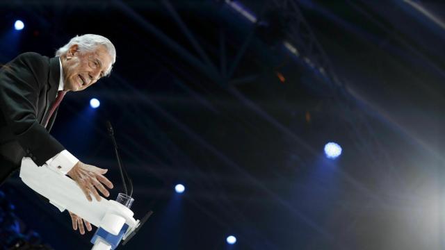 Mario Vargas Llosa, durante su discurso en la Convención Nacional del PP.