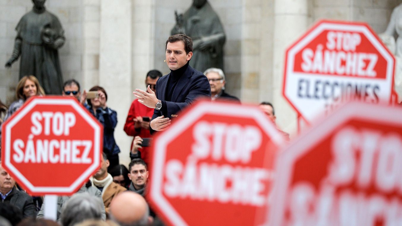 El presidente de Ciudadanos, Albert Rivera, durante su intervención en Valencia.