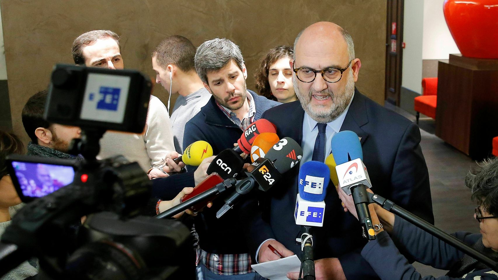 El portavoz adjunto de JxCat en el Parlamento catalán, Eduard Pujol, este domingo