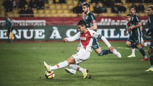 Falcao, durante un momento del partido. Twitter: (@AS_Monaco_ES)